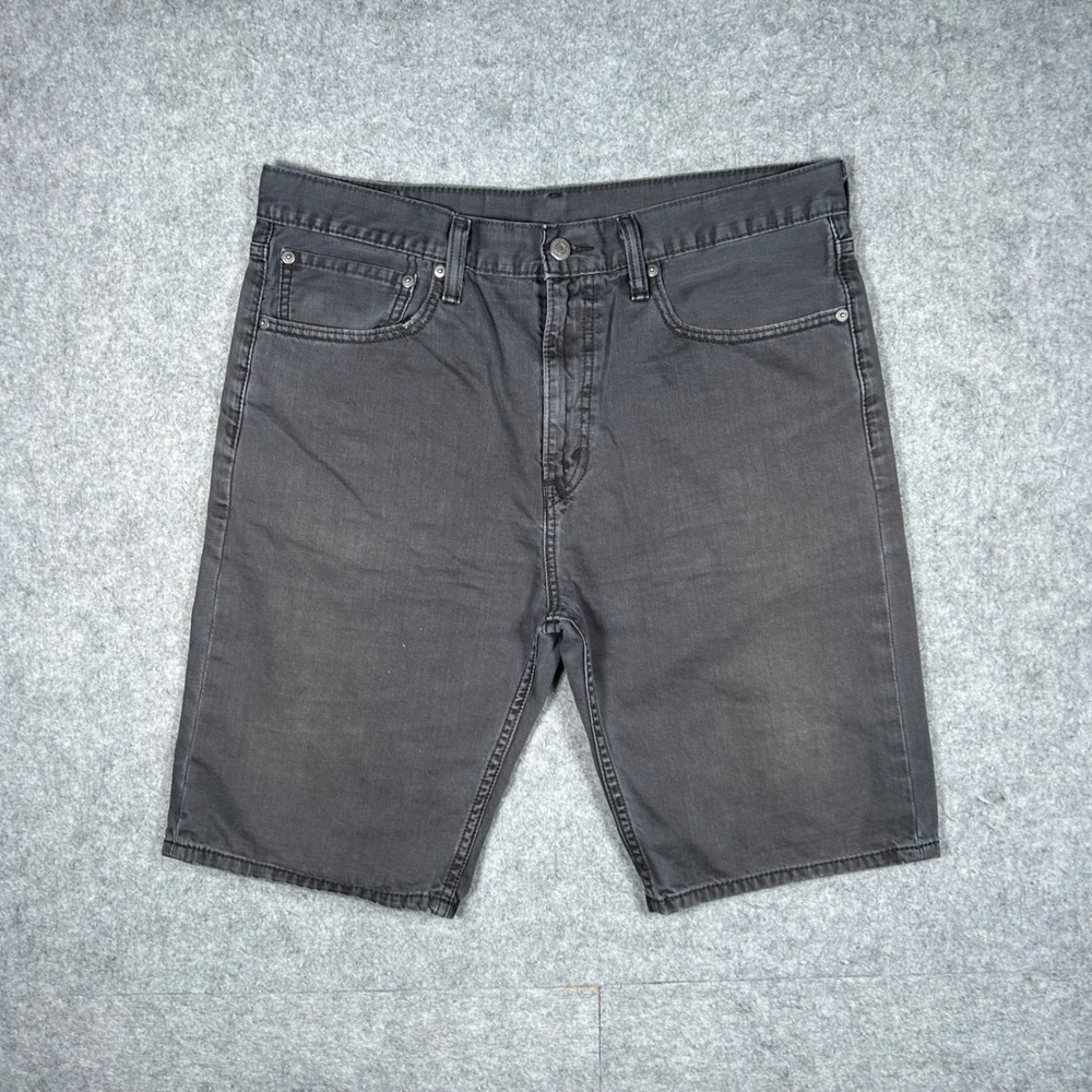 Levi's Denim Shorts Mens 34 Black 508 Regular Tapered Fit Casual Summer Core